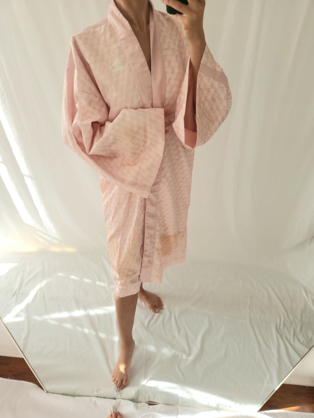 Puma Limited Edition Exclusive Rare Light Pink Kimono-Style Robe